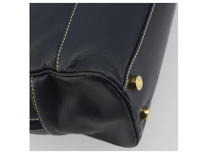 LOEWE Amazonas Borsa a Mano Pelle Blu Navy Oro Auth 195648A D'oro - vista 16