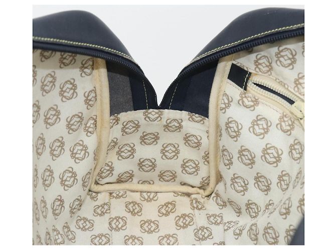 LOEWE Amazonas Borsa a Mano Pelle Blu Navy Oro Auth 195648A D'oro - vista 18