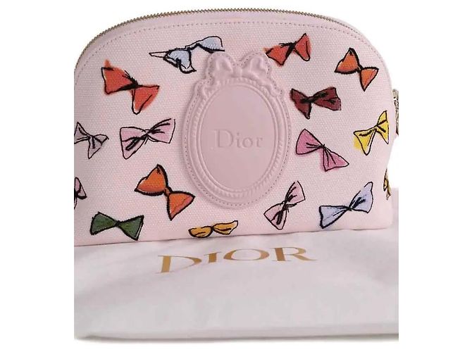 Dior Kulturbeutel rosa aus Stoff Pink - Ansicht 5