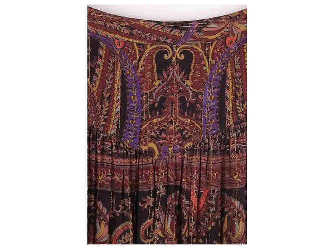 Falda Laurence Bras marrón de viscosa XS Castaño - vista 4