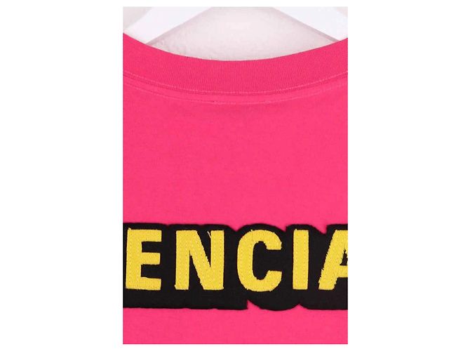 Camiseta Balenciaga rosa de algodón - vista 4