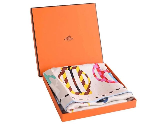 Hermès Multicolor square scarf Multiple colors - view 5