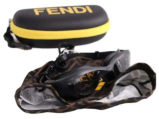Fendi Badekappe und Schwimmbrille Set braun - Ansicht 4