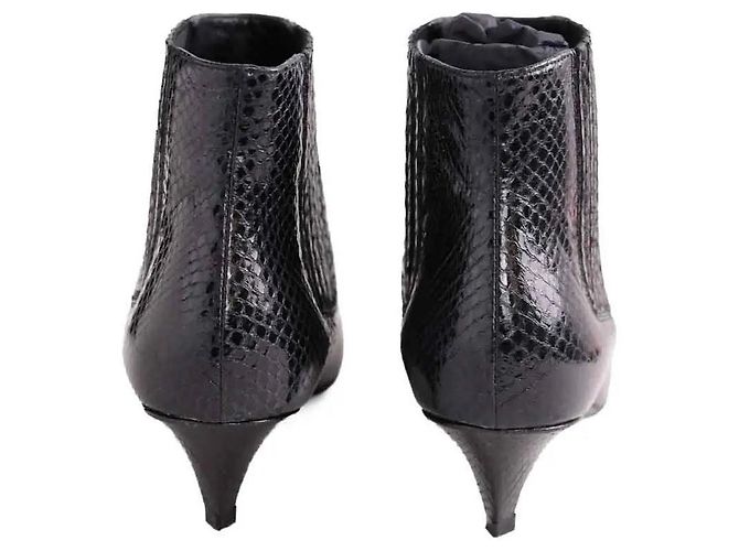 Botines Céline de cuero negro - vista 2