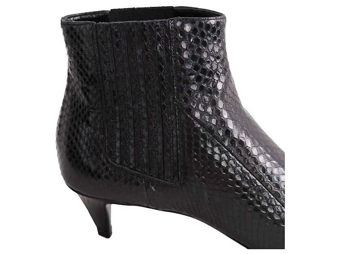 Botines Céline de cuero negro - vista 4