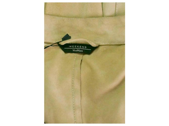 Giacca Max Mara in pelle beige - vista 5