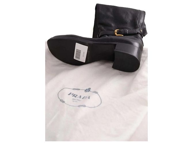 Botas Prada de cuero negro - vista 5