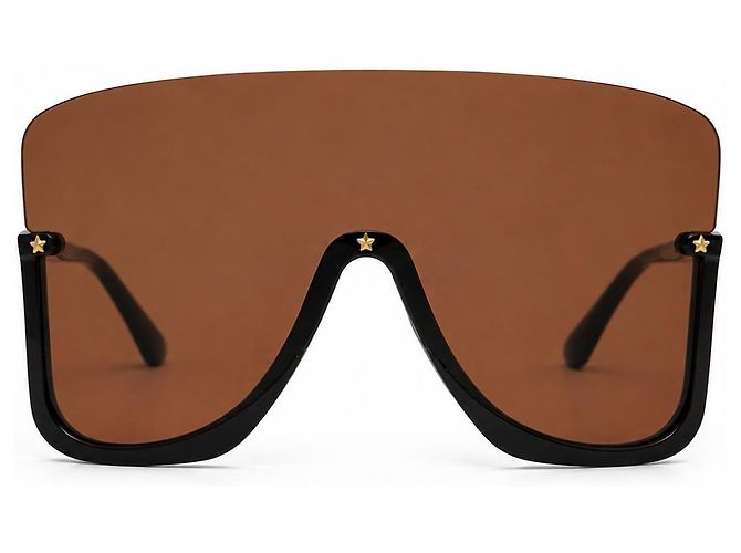 Gafas de sol Shield Gucci GG0540S Cruise 2020 Runway Negro Dorado - vista 3