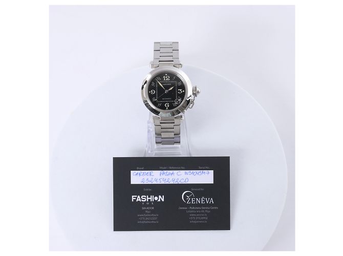 Reloj de pulsera Cartier Pasha C Automatic, ref. W31043M7, esfera negra Negro - vista 10