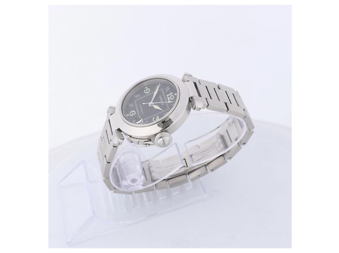 Reloj de pulsera Cartier Pasha C Automatic, ref. W31043M7, esfera negra Negro - vista 2