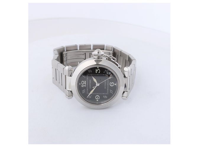 Reloj de pulsera Cartier Pasha C Automatic, ref. W31043M7, esfera negra Negro - vista 3
