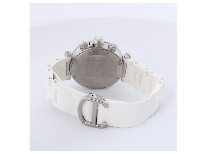 Reloj de pulsera Cartier Pasha Seatimer Quartz, ref. W3140005 con esfera plateada - vista 5