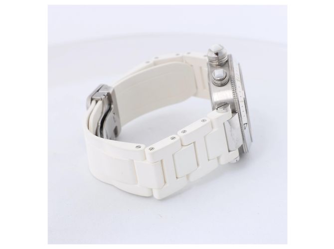 Reloj de pulsera Cartier Pasha Seatimer Quartz, ref. W3140005 con esfera plateada - vista 7