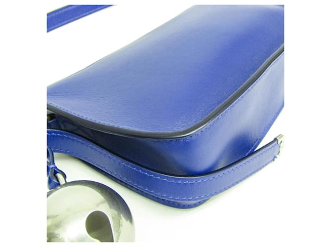 Burberry Shield Sling Leather Mini Blu - vista 6