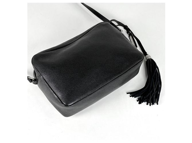 Bolsa de ombro em couro Yves Saint Laurent Preto - vista 2