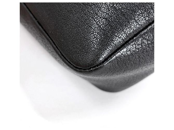 Bolsa de ombro em couro Yves Saint Laurent Preto - vista 3
