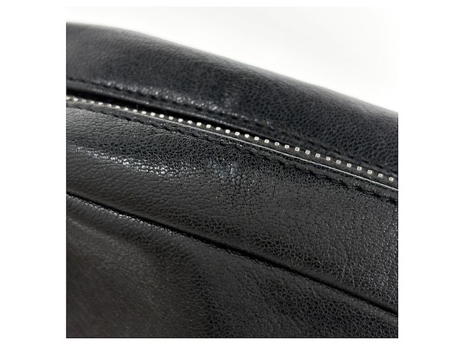 Bolsa de ombro em couro Yves Saint Laurent Preto - vista 4