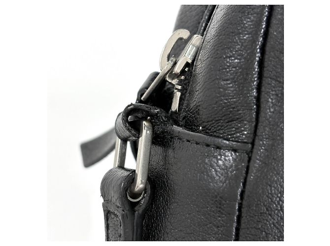 Bolsa de ombro em couro Yves Saint Laurent Preto - vista 5