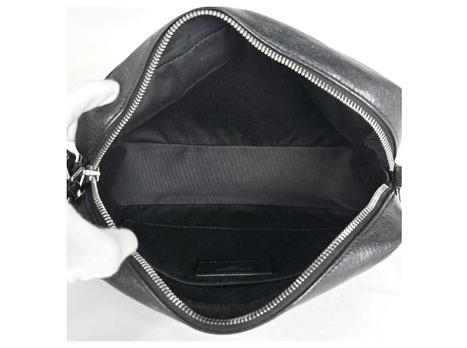 Bolsa de ombro em couro Yves Saint Laurent Preto - vista 7