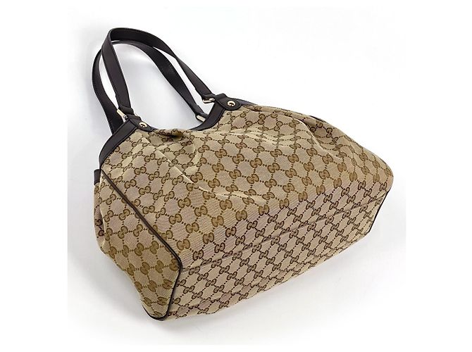Gucci Shopper-Bag braun mit GG-Muster - Ansicht 2