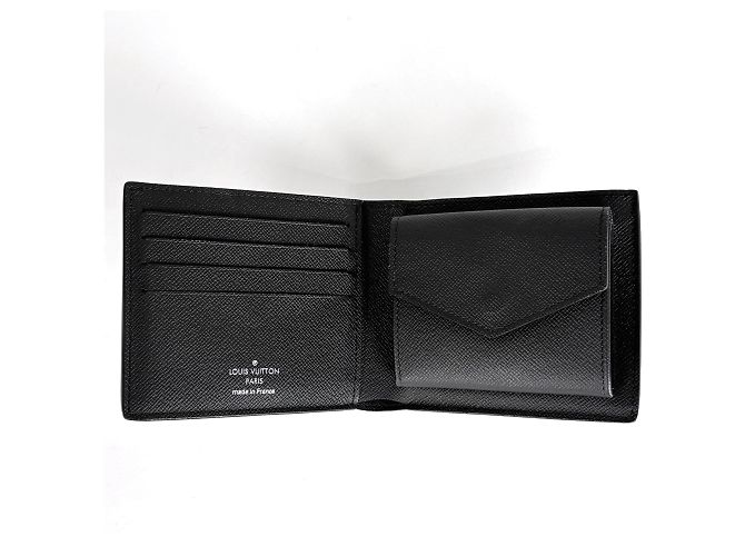 Louis Vuitton Portefeuille Marco NM Bi-fold Wallet Nero - vista 6