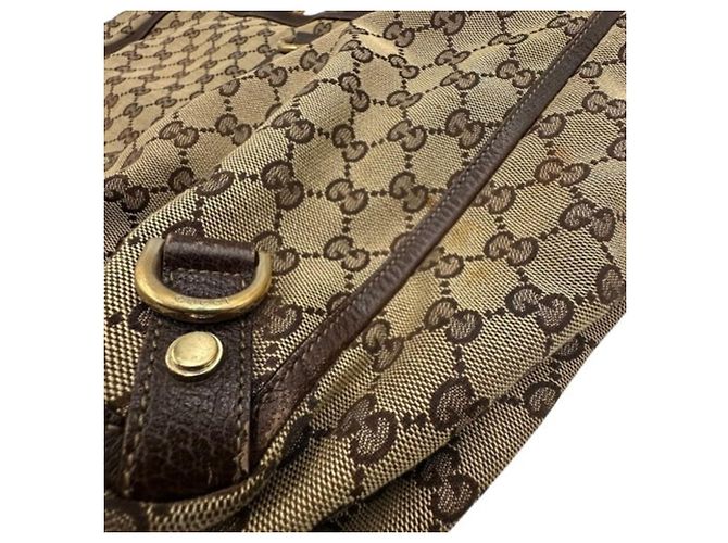 Borsa Tote Gucci in tela marrone - vista 5