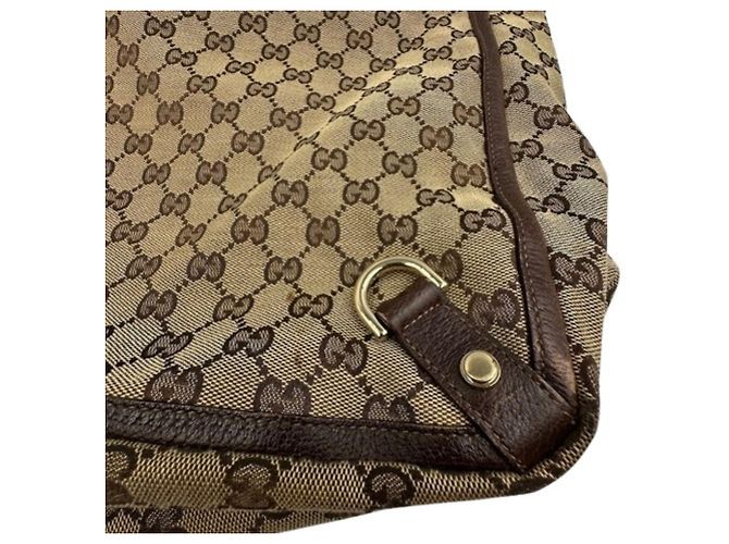 Borsa Tote Gucci in tela marrone - vista 6