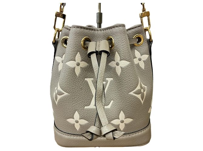 Borsa a tracolla Louis Vuitton Monogram Empreinte Nano Noe Beige - vista 2