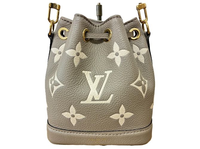 Borsa a tracolla Louis Vuitton Monogram Empreinte Nano Noe Beige - vista 3