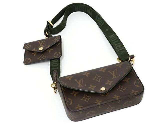 Borsa/portafoglio a spalla Multi Pochette Felicie di Louis Vuitton Marrone Cachi - vista 3