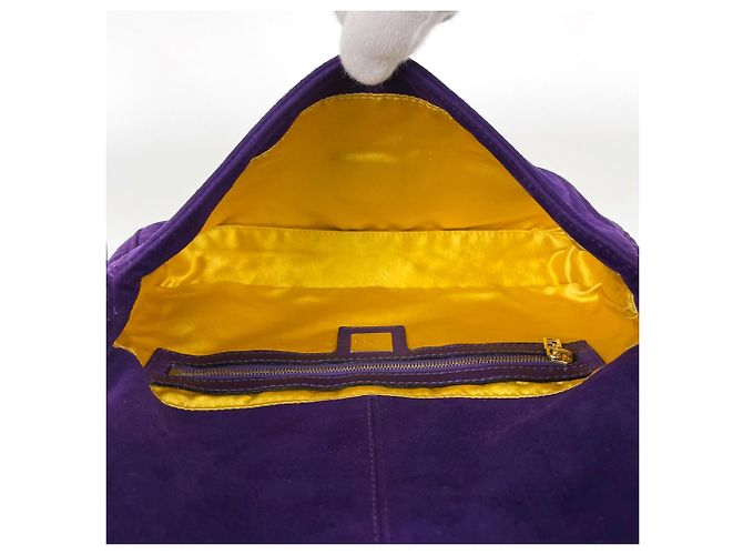 Zucca Fendi lila Wildleder Schultertasche - Ansicht 10