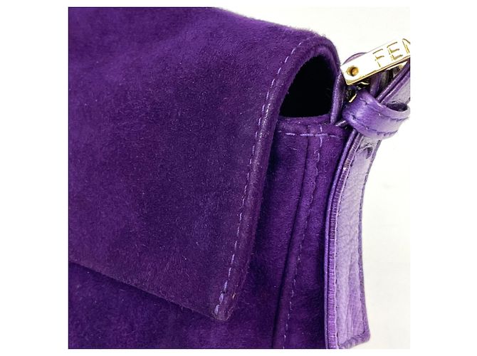 Zucca Fendi lila Wildleder Schultertasche - Ansicht 4