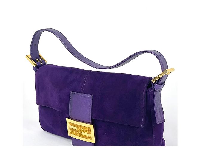 Zucca Fendi lila Wildleder Schultertasche - Ansicht 7