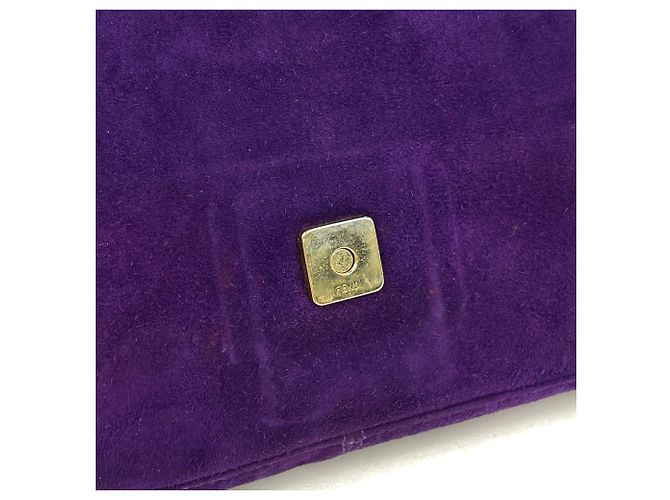 Zucca Fendi lila Wildleder Schultertasche - Ansicht 8