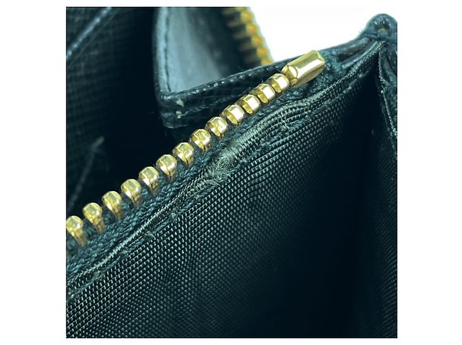 Prada Dunkelgrünes Leder-Münzgeldbörse - Ansicht 5
