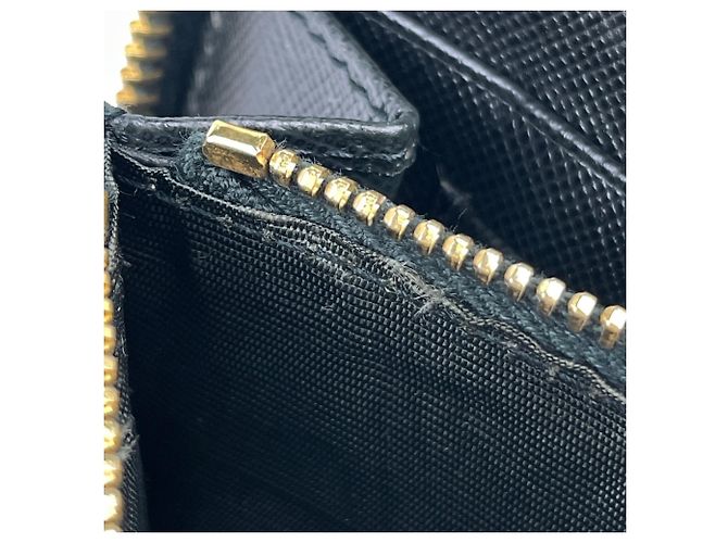 Prada Dunkelgrünes Leder-Münzgeldbörse - Ansicht 6