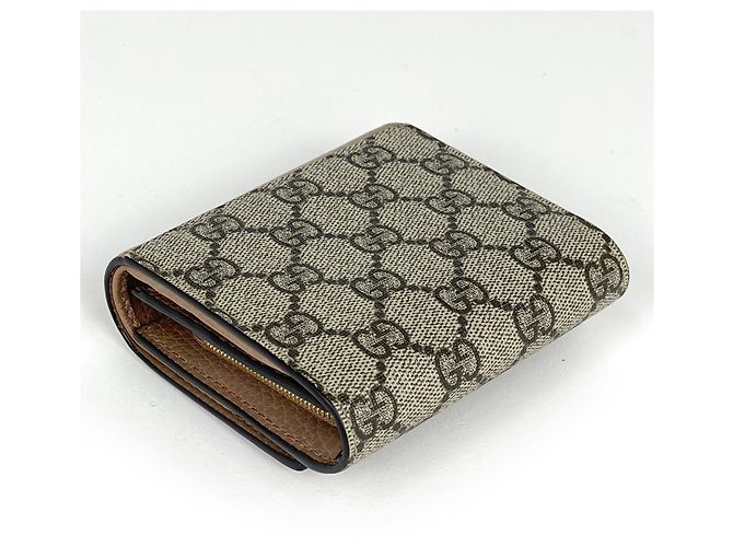 Marmont Gucci Double G Bicolor Medium Geldbörse Beige - Ansicht 2