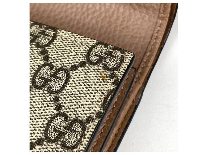 Marmont Gucci Double G Bicolor Medium Geldbörse Beige - Ansicht 4