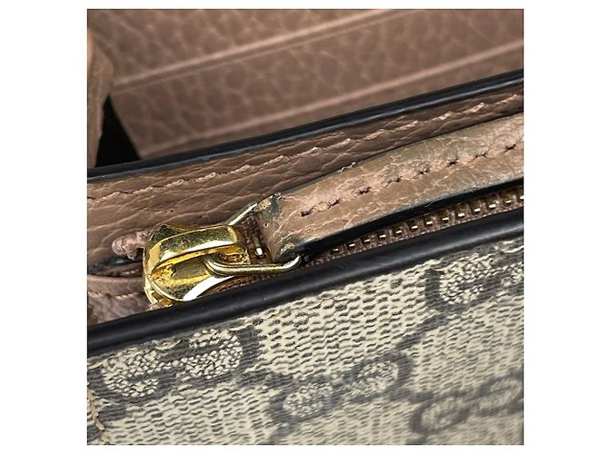 Marmont Gucci Double G Bicolor Medium Geldbörse Beige - Ansicht 6