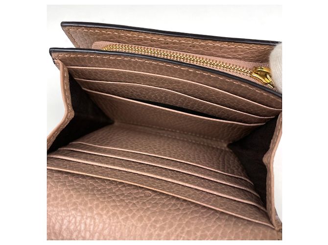 Marmont Gucci Double G Bicolor Medium Geldbörse Beige - Ansicht 7