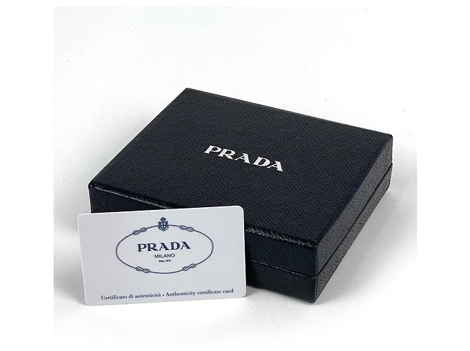 Portafoglio bi-fold Prada in pelle Saffiano verde - vista 7
