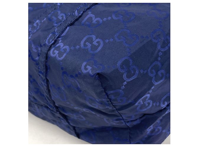 Gucci Eco Teddy Bear Nylon Tote Bag Blau - Ansicht 3