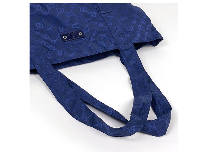 Gucci Eco Teddy Bear Nylon Tote Bag Blau - Ansicht 4