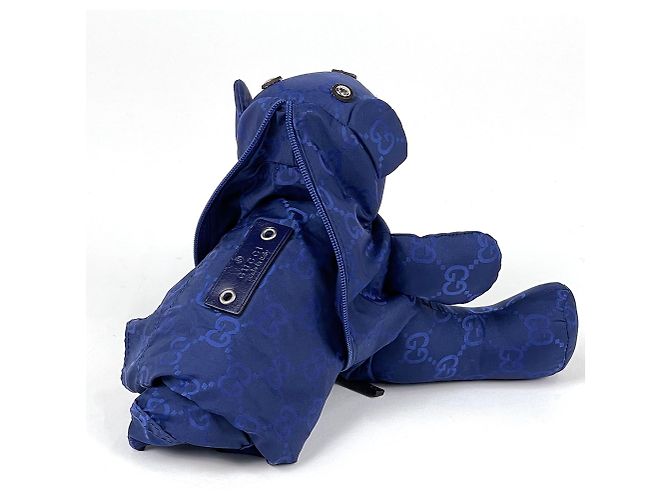 Gucci Eco Teddy Bear Nylon Tote Bag Blau - Ansicht 6