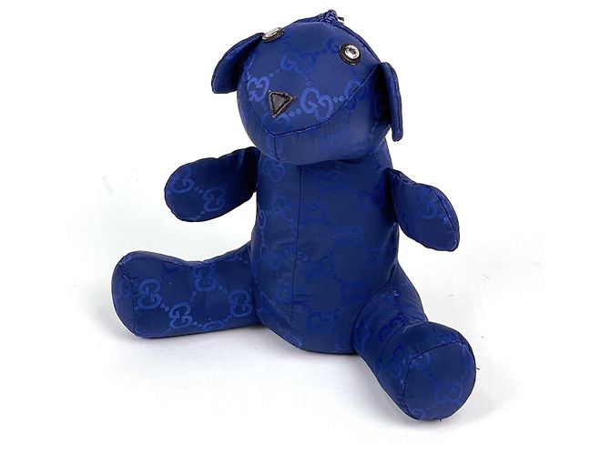 Gucci Eco Teddy Bear Nylon Tote Bag Blau - Ansicht 7