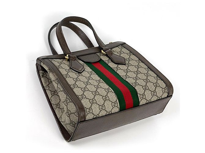 Bolso Tote Pequeño Gucci Ophidia Castaño Beige - vista 2