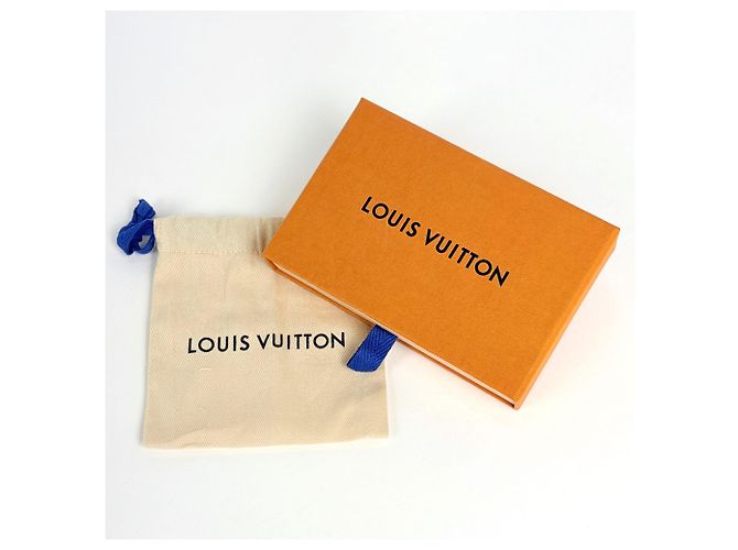 Portachiavi in pelle blu Louis Vuitton - vista 5