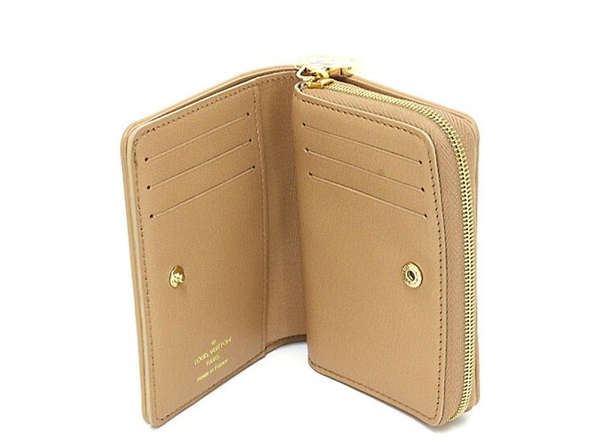 Cartera bi-fold de piel Camel Louis Vuitton Camello - vista 4