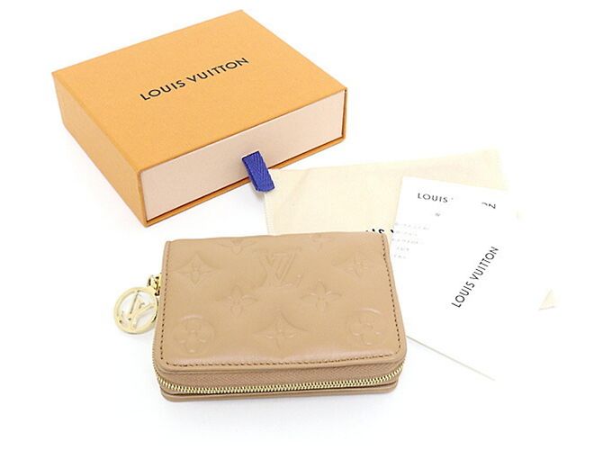 Cartera bi-fold de piel Camel Louis Vuitton Camello - vista 6
