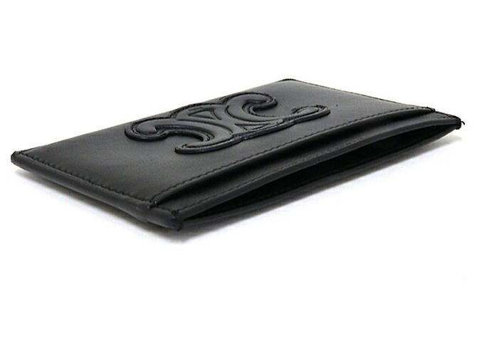 Céline Tarjetero Celine Cuir Triomphe Black Negro - vista 3